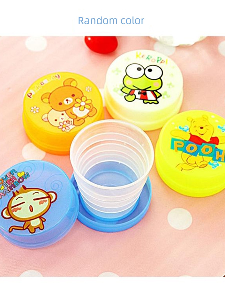 Kids Folding Bottle Creative Outdoor Portable Telescopic Water Cup Mini Portable Cup Food Grade Daily Use Small Water Cup