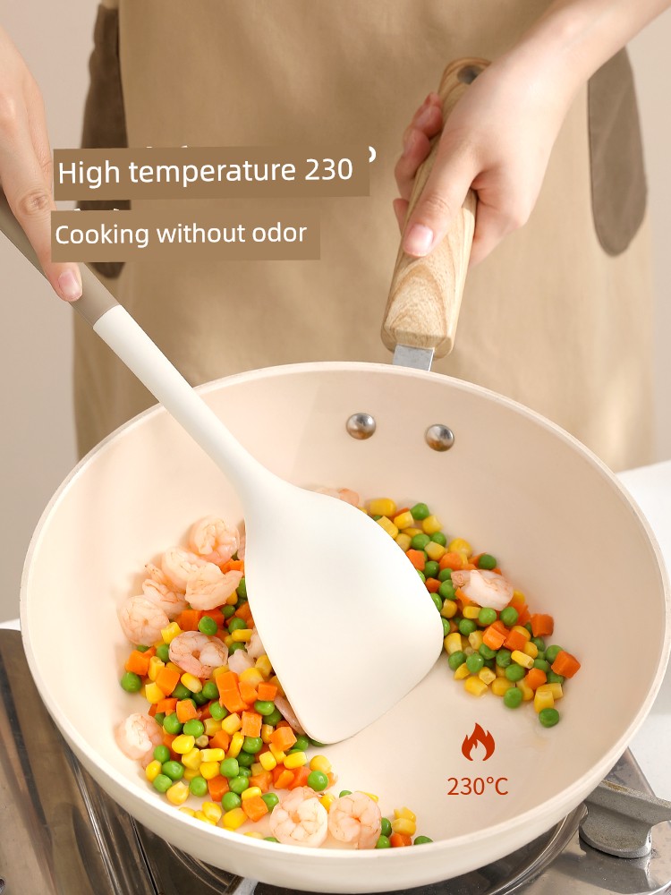Fasola Non-Stick Pan Dedicated Cooking Shovel Silicone Spatula Food Grade High Temperature Resistant Household Soup Spoon Kitchenware Suit