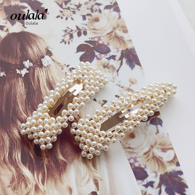 Olara Ins Hairpin BB Clip Headdress Imitation Pearl