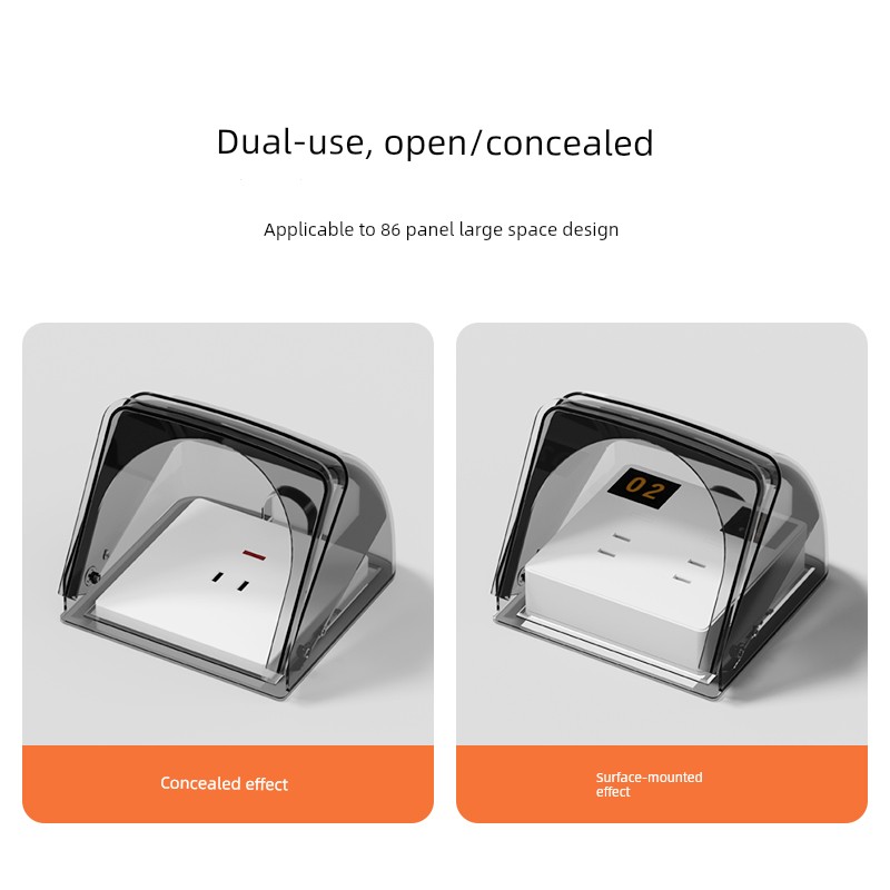 Charging Pile Dedicated Rain Cover 86 Type Outdoor outside Socket Waterproof Box Electric Vehicle Charging Retractable Waterproof Box