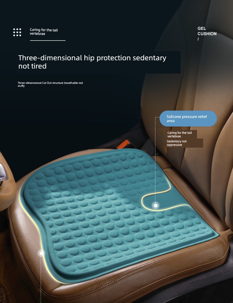 Premium Cooling Gel Car Seat Cushion Pad