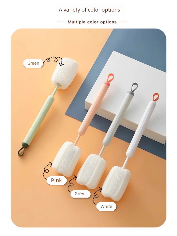 Long Handle Cup Brush Cleaning Brush Water Cup Brush Cup Handy Gadget Multi-Functional Straw Cup Lid Cleaning Rinse Replacement Tea Stain