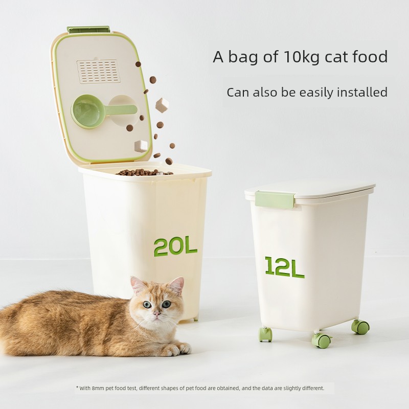 Cat Food Storage Bucket Dog Food Sealed Barrel Pet Storage Barrels Vacuum Sealed Storage For Home Food Box with Lid