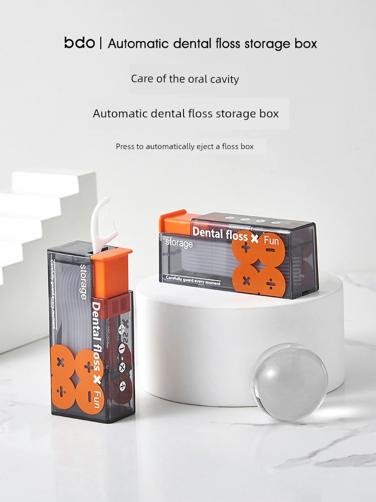 Dental Floss Box Automatic Pop-up Portable Portable For Home High-Grade Dental Floss Dental Floss Ultra-Fine Dental Floss Storage Box