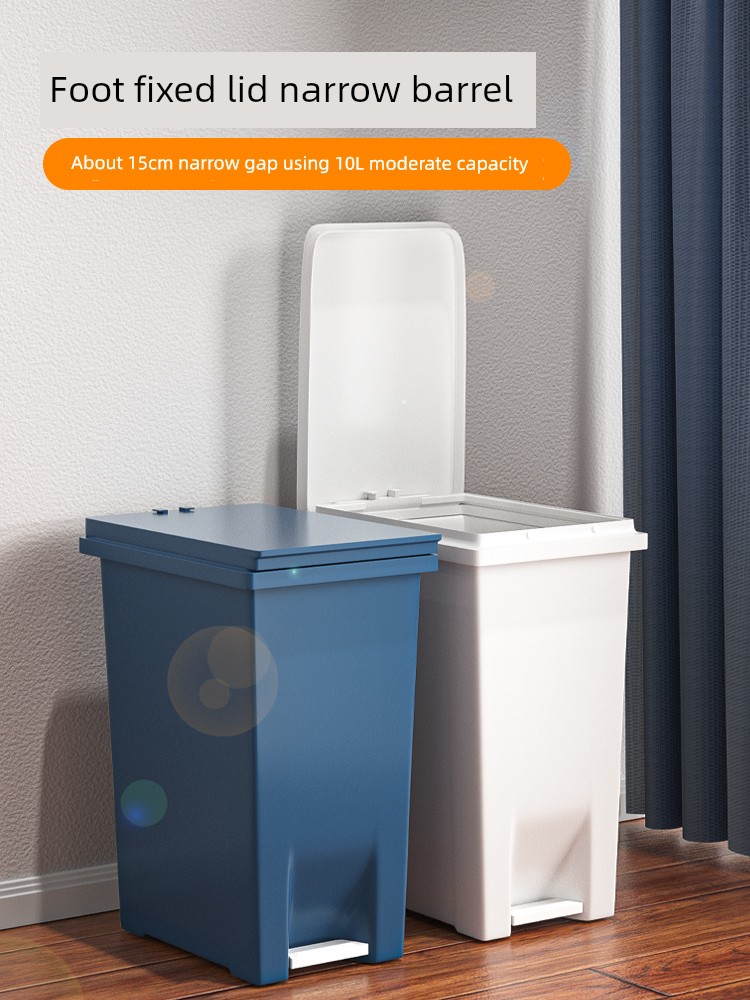 Trash Can For Home with Lid Foot Pedal Toilet Living Room and Kitchen with Lid Nordic Style Sorting Trash Bin