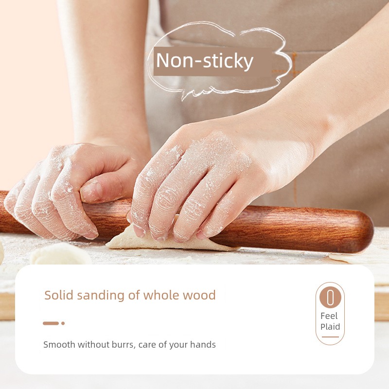 High-Grade Solid Wood Rolling Pin For Home Extra Large Bold Ebony Rolling Pin Making Dumpling Wrapper Handy Gadget Kitchen Good Stuff