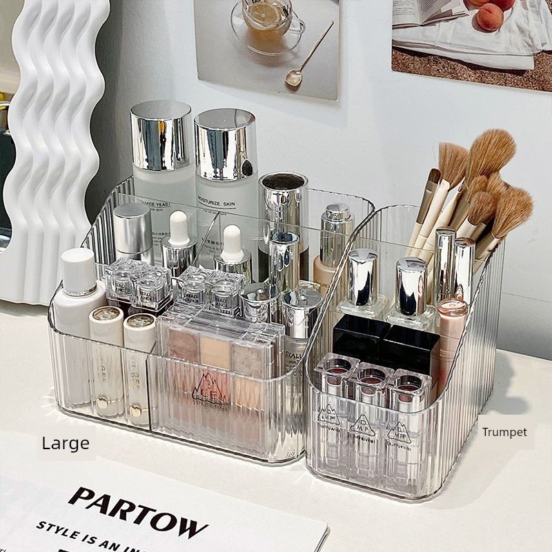 Transparent Storage Box Cosmetics Dresser Table Lipstick Makeup Brush Skin Care Products Pen Holder Cosmetic Case Storage Rack Holder