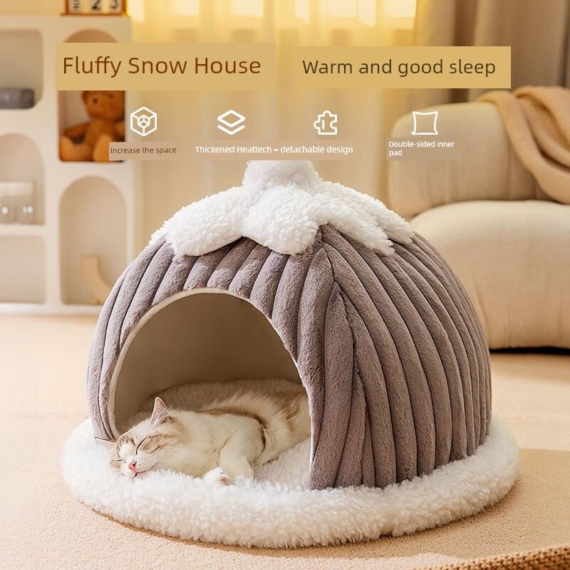 Hipidog Cat Nest Closed Winter Heattech Cat House All Year Round Neutral Winter Internet Celebrity Kittens