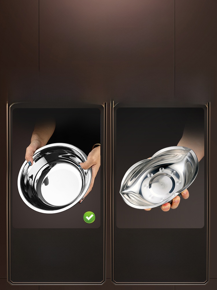 Food Grade 316 Stainless Steel Basin Thickened Soup Plate For Home Rice Basin 304 Small Iron Bason Soup Bowl Kitchen Small Bowl Deepening