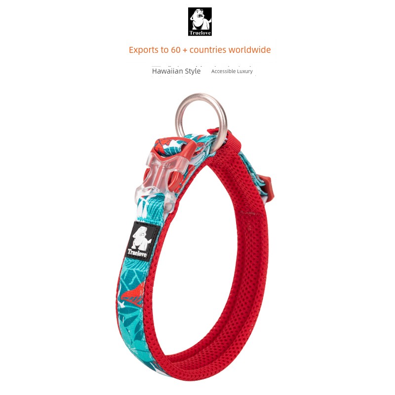 Truelove Dog Collar Pet Collar Traction Collar Supplies Large, Medium and Small Dogs Jarre Aero Bull Corgi Avoid Cutting into the Neck