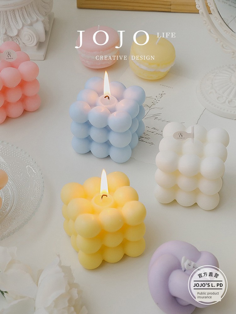 Jojo's L. Pd. Mr. Grocery. Creative Shape Rubik's Cube Aromatherapy Candle Home Decoration | Tea Xi