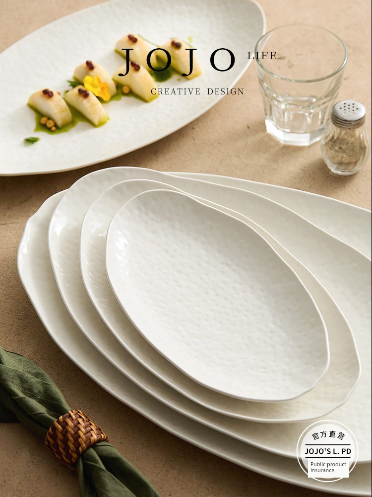 Jojo's L. Pd. Fight. Big Dipper Ceramic Fish Plate Fancy Oval Plate Fish Steaming Plate | County Pool
