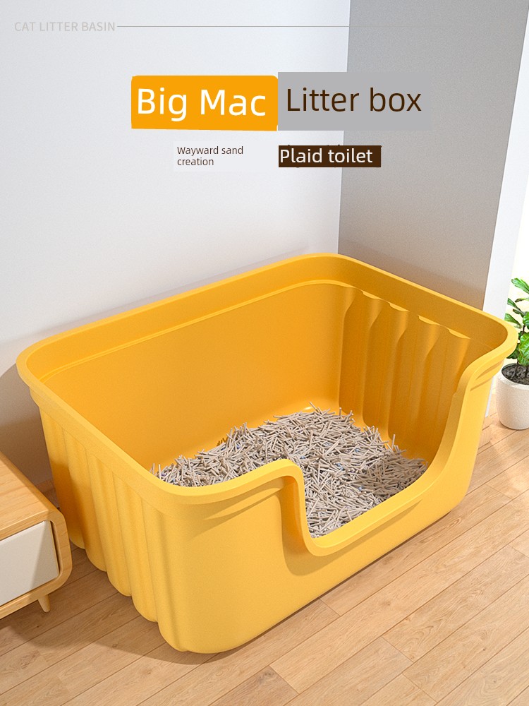 Open Integrated Huge Bathtub Thickened Litter Box