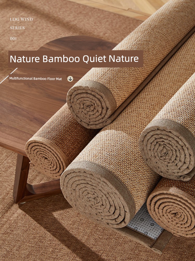 Japanese-Style Bamboo Carpet Living Room 2025 New Arrival Window Cushion Balcony Cushion Thickened Summer Mat For Home Mattress Rattan Mat