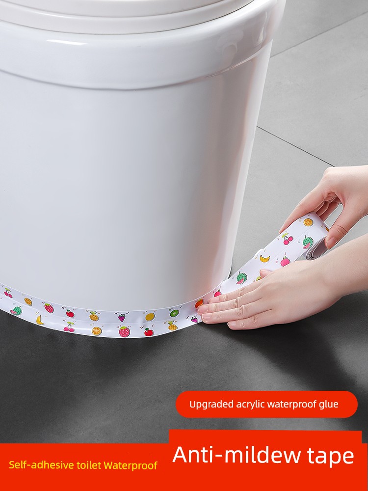 Fissure Sealant Mildew-Proof Waterproof Tape Moisture-Proof Kitchen Kitchen and Bathroom Sink Gap Toilet Strip Bathroom Corner Sticker Sealing Strip