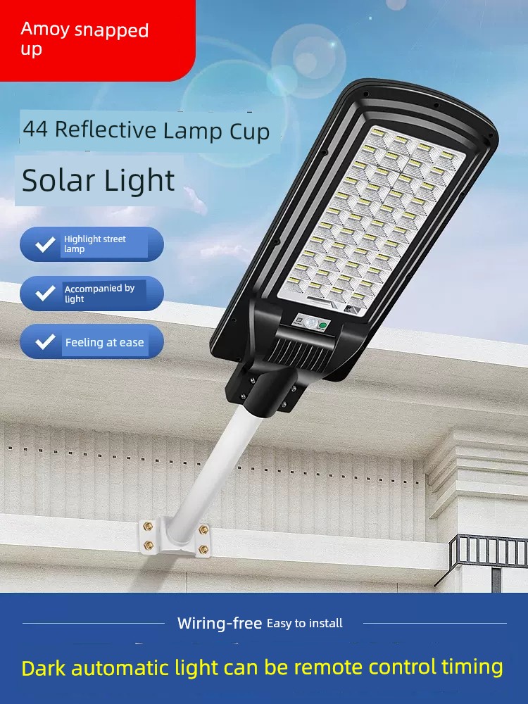 2024 New Arrival Solar Courtyard Outdoor Light For Home Lighting Human Body Sensor Dark Automatic Super Bright LED Street Light