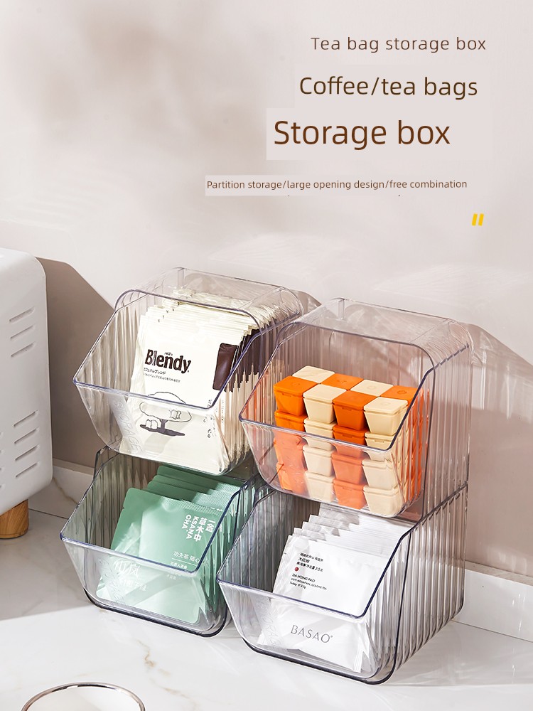 Tea Bag Storage Box Coffee Capsule Storage Rack Tea Room Cup Water Cup Organizing Office Bar Tea Snack