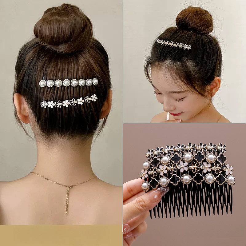 Organize Fantastic Summer Pearl Hair Comb Fancy Barrettes