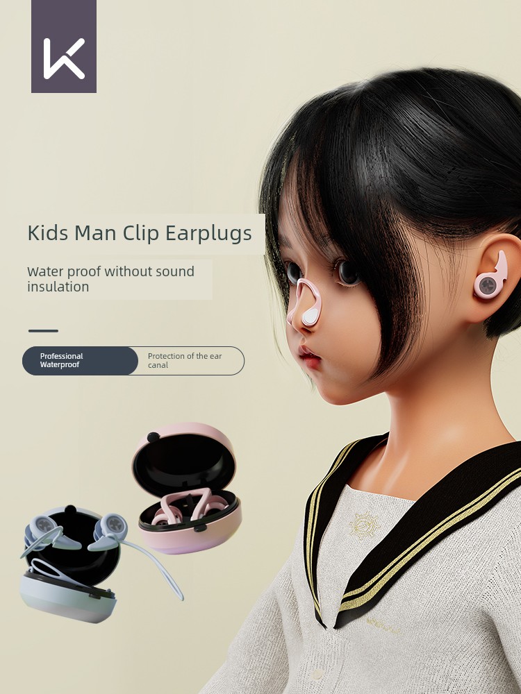 Keep Kids Swimming Earplugs Ear Plugging Prevent Water Inflow Bath Wash Hair and Prevent Otitis Media Professional Nasal Splint Handy Gadget