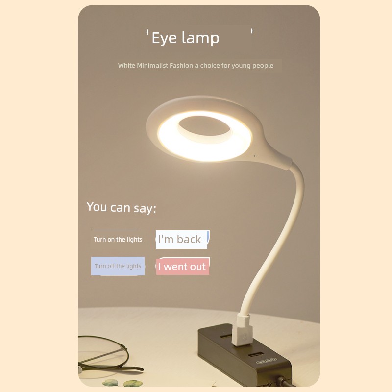 Hawksbill Intelligent Voice Small Night Lamp Internet Celebrity Voice Control Sensor Led Baby Nursing Eye Protection USB Sleep Light