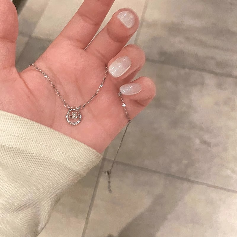 INS Zircon Female Niche Design Clavicle Chain Ring