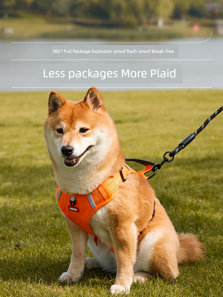 Go out Anti Breaking Loose Shiba Inu Vest Dog Hand Holding Rope
