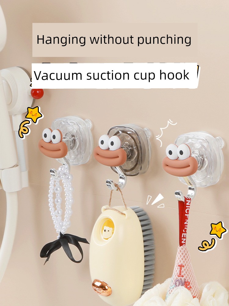 Suction Cup Hook Punch-Free Strong Load-Bearing Vacuum Seamless Kitchen Bathroom and Toilet Doors Rear Wall Towel Sticky Hook