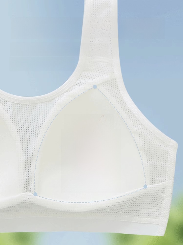 Cup Girls' Underwear Development Period 10-14 Years Old Young Adult Bra Pure Cotton Junior High School Girls 16 Stage Bubble Wrap