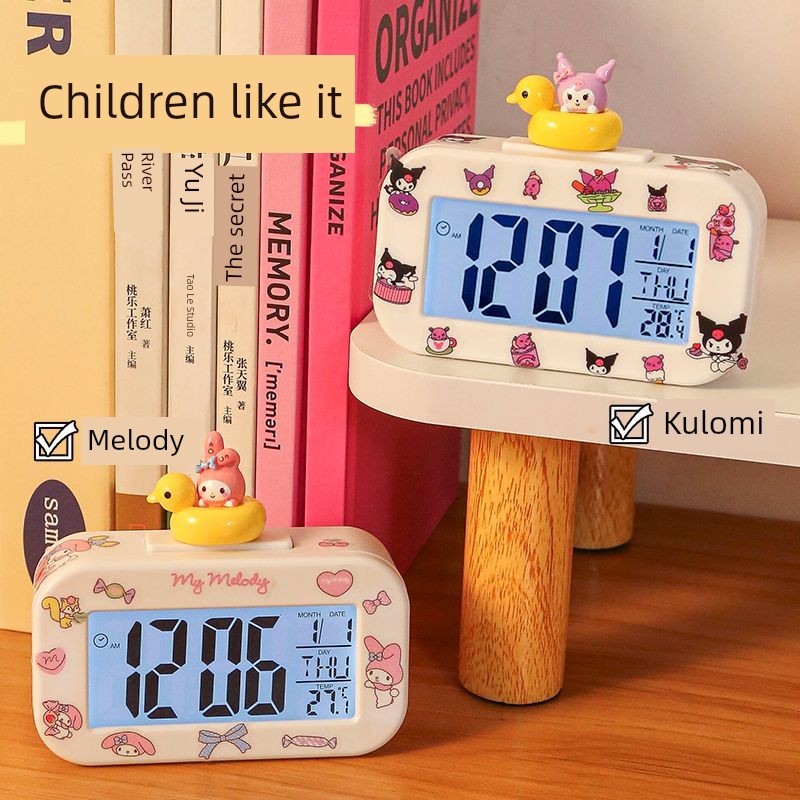Melody Alarm Clock Student Only Get up Handy Gadget Smart 2024 New Arrival Kids Girl Clock Digital Alarm