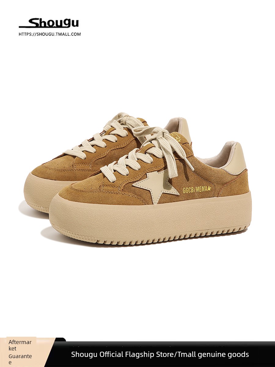 Shougu This Year's Popular XINGX Bread Shoes Women's 2025 New Arrival Thick Sole Ugly and Cute Big Head Shoes Super Hot All-Match Sneakers