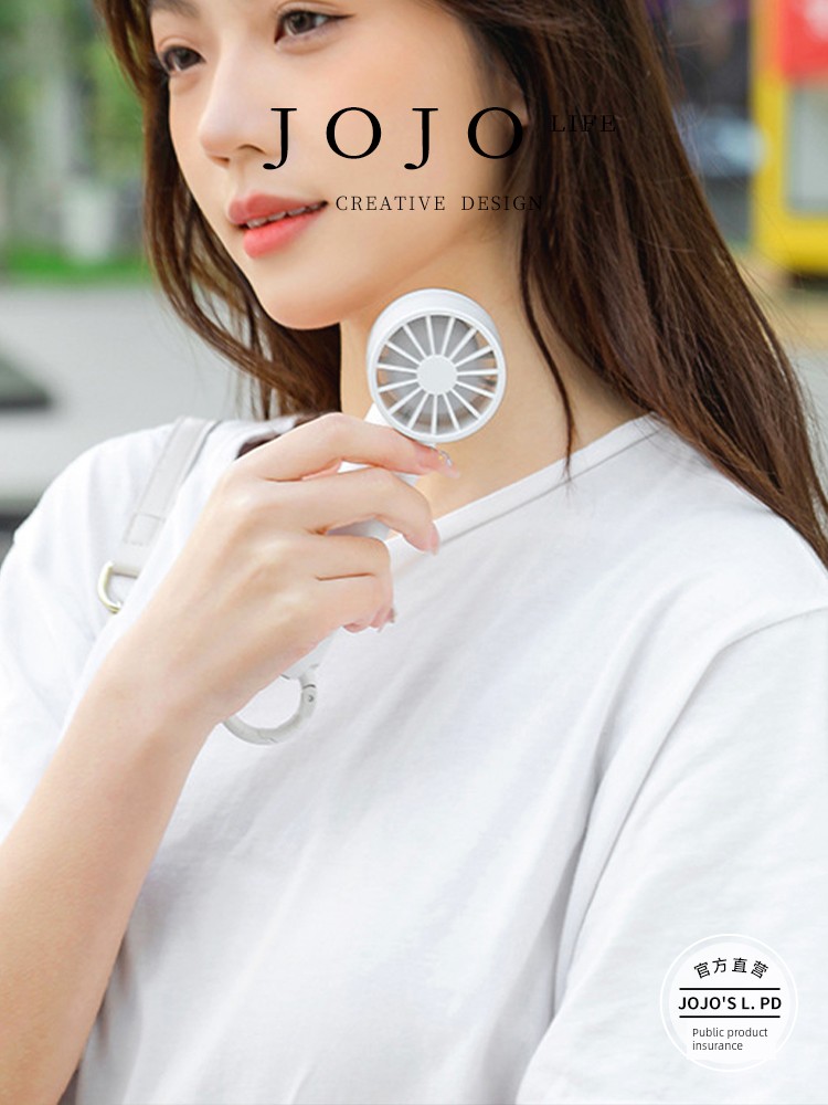 Jojo's L. Pd. Cooling. Small Handheld Fan USB Charging Portable Mini Student Outdoor | Late Cool