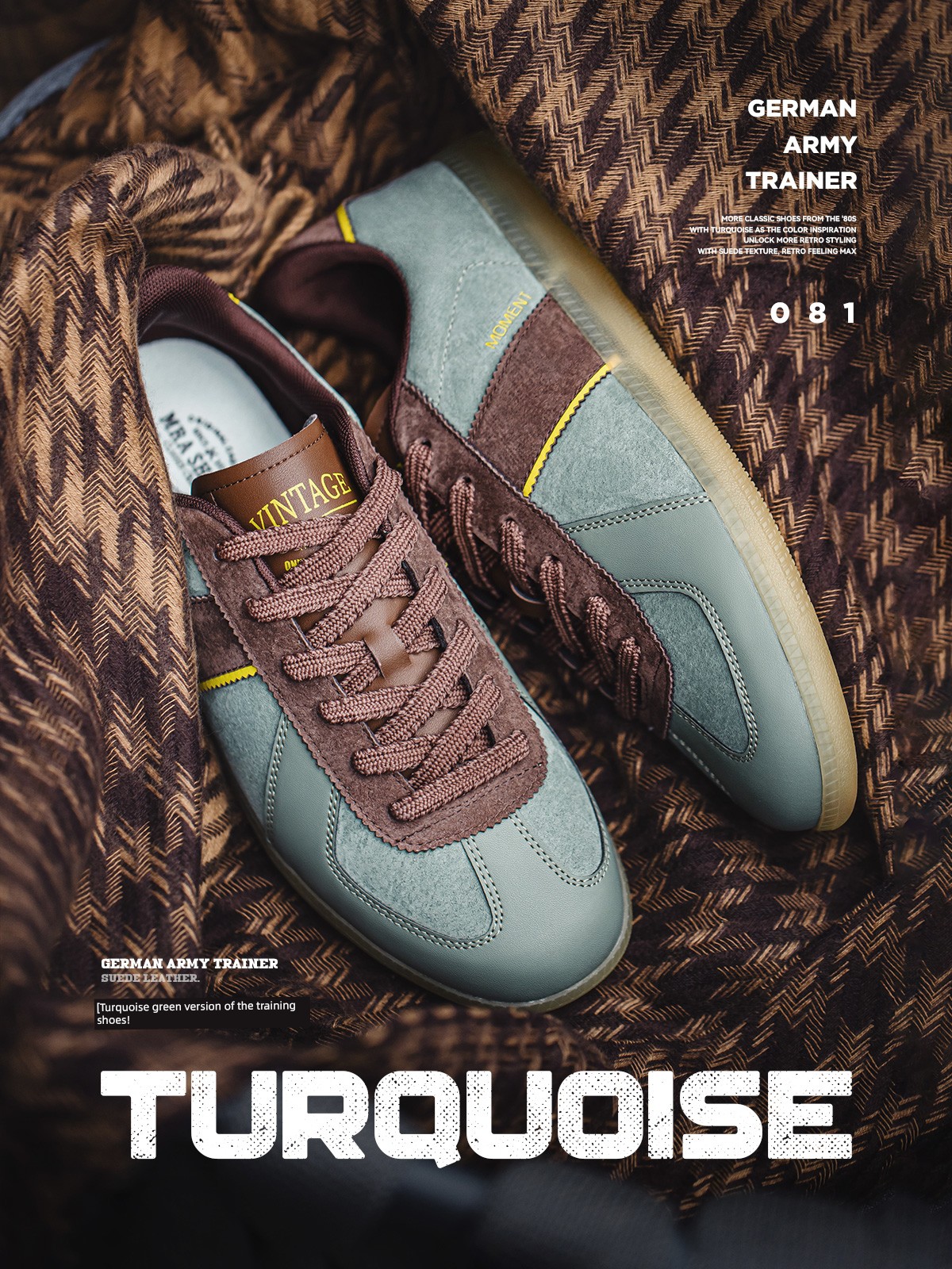 MRA Niche Style Turquoise Lvde Training Shoes Men's Shoes Athleisure Fashion Shoes Easiest for Match Cortez Vintage Skateboard Shoes