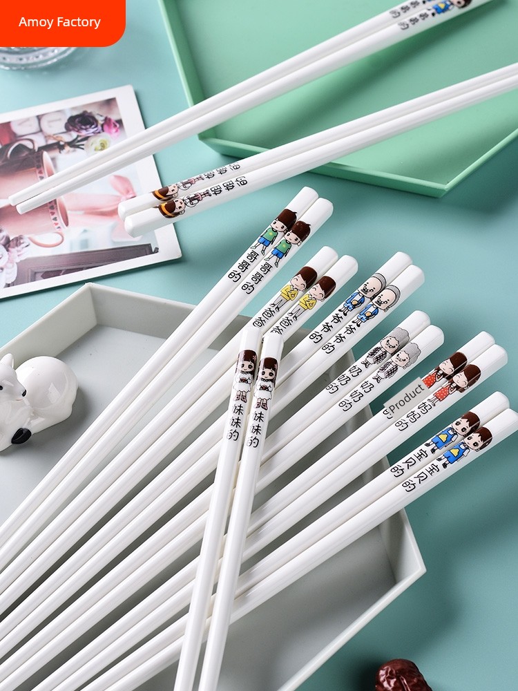Family Creative High Temperature Resistant Ceramic Chopsticks