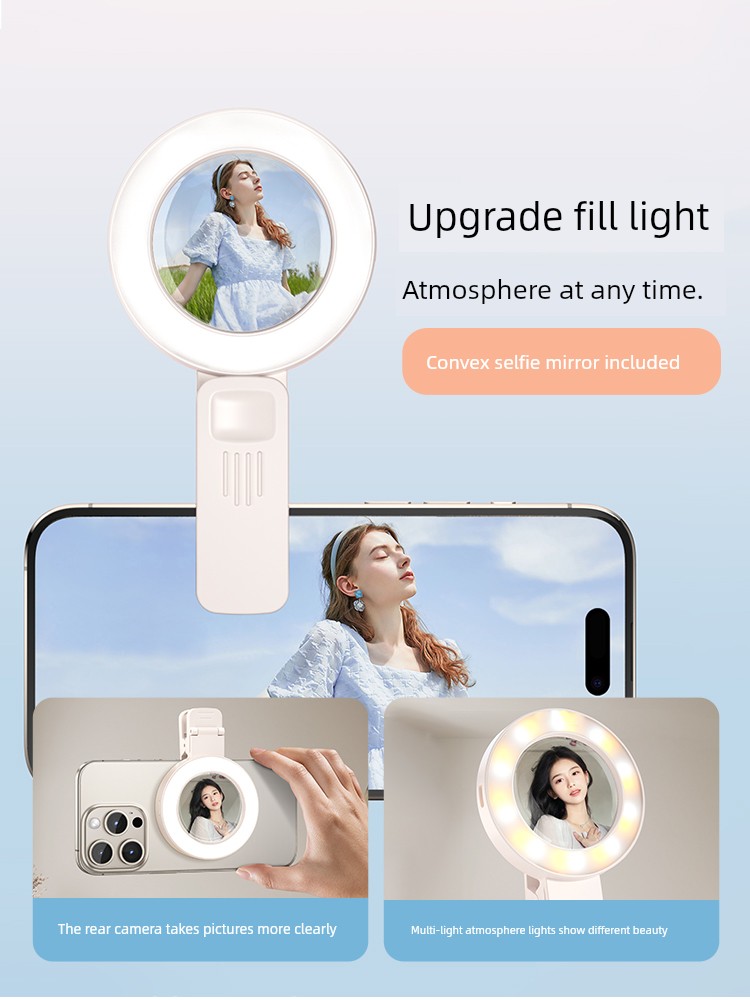 Mobile Phone Fill-in Light Selfie Mini Portable Slr Camera Photo-Taking and Filming Beauty Led Pocket Mini Fill Light Handheld Shooting Tofu Rgb Fill Light Handy Gadget Small Outdoor Photography Light