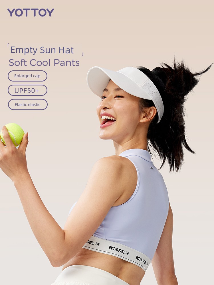 Air Top Sun Protection Hat Women's Tennis Badminton Outdoor Summer UV Protection Cycling Face-Covering and Sun-Shading Breathable