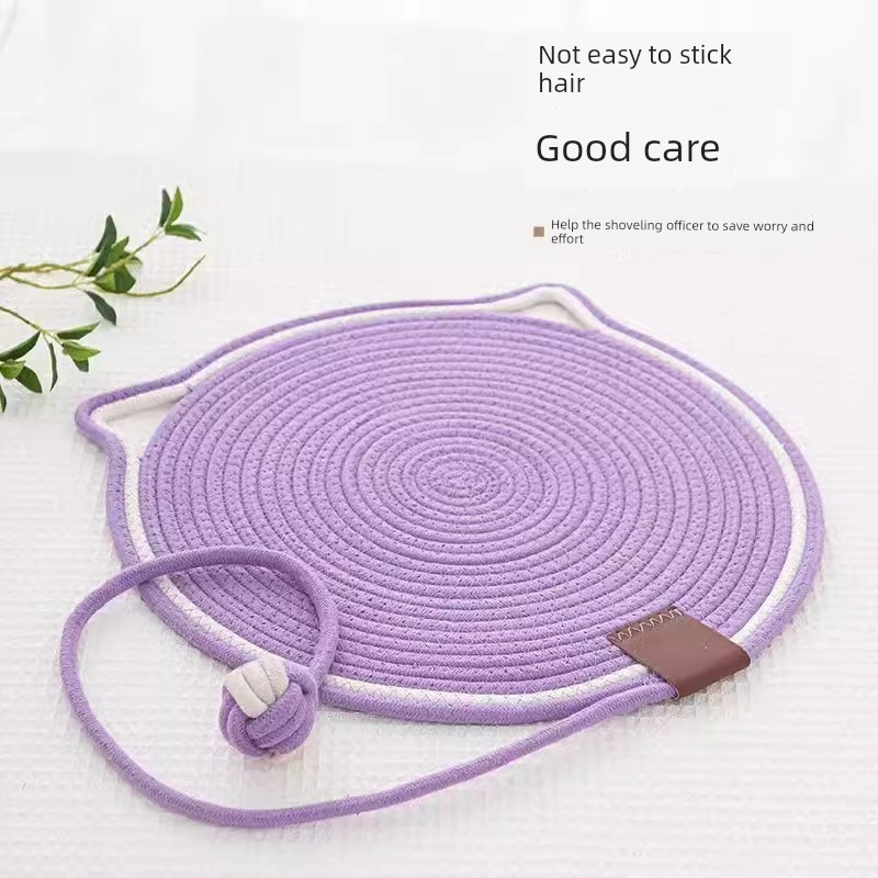 Cotton String Cat Scratching Pad Scratch-Resistant Wear-Resistant Weaving Pet Cat Sleep Cotton Cushion Cat Lying Mat Non-Stick Wool Grinding Claw Mat