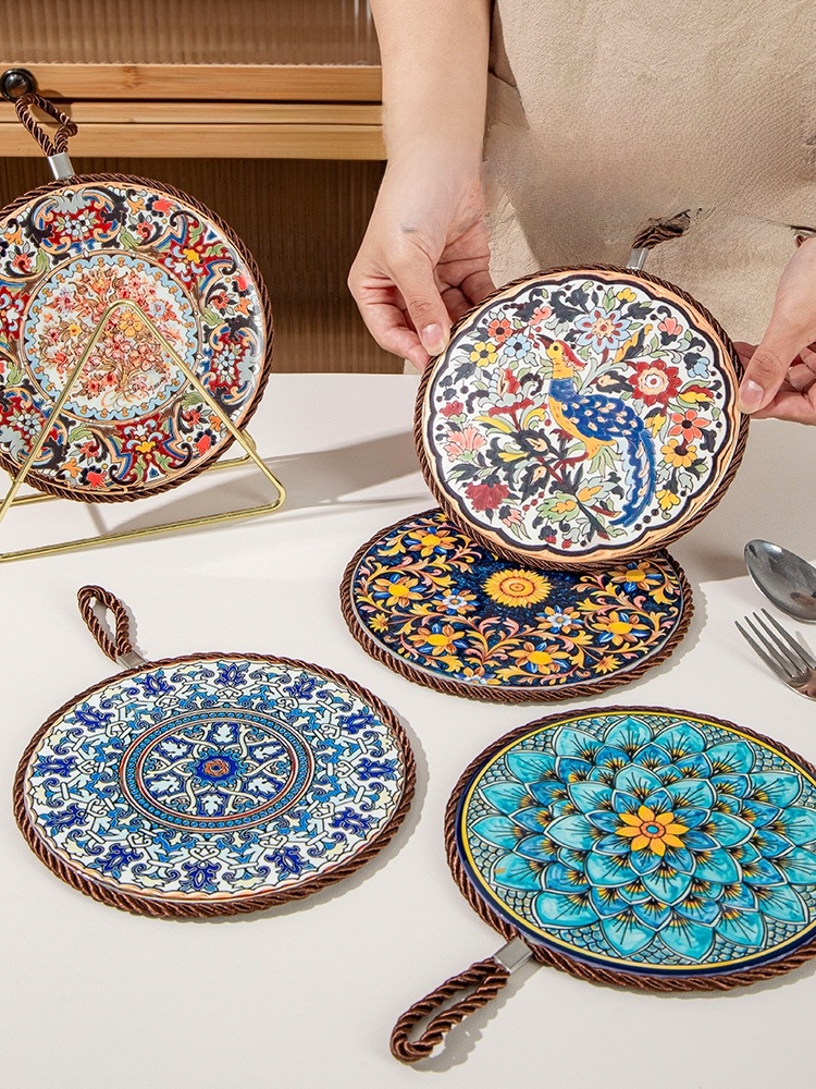 High Temperature Resistance For Home Coasters Non-Slip Storage Ceramic