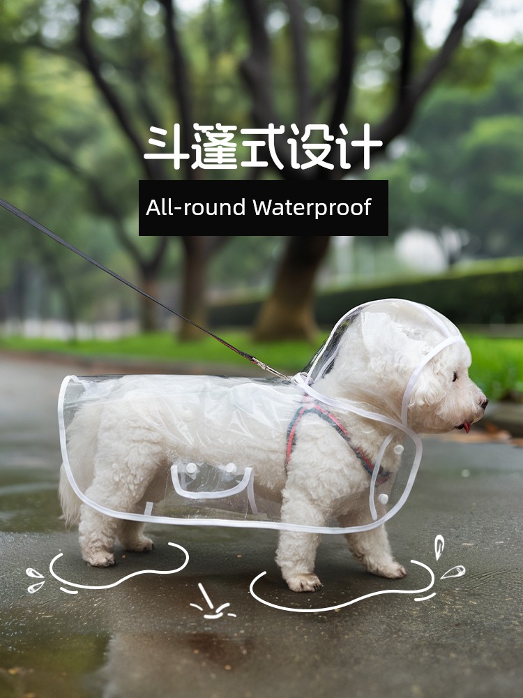 Puppy Cloak Bellyband Medium-Sized Dog Transparent Dog Raincoat
