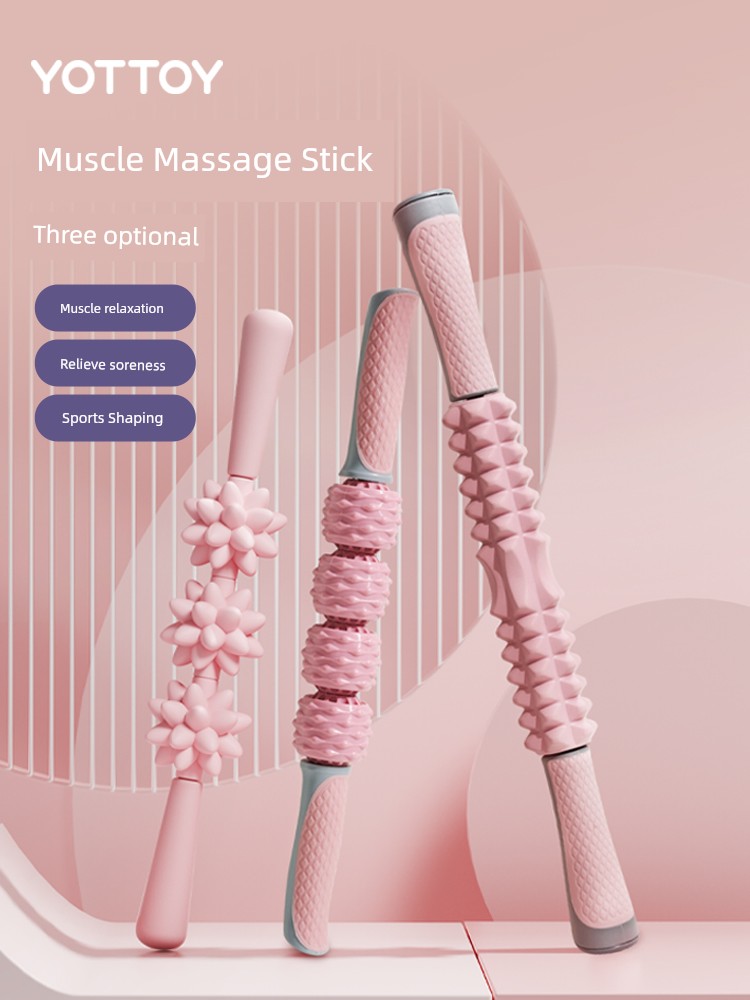 Spiked Club Massage Roller Calf Muscle Relaxation Handy Gadget Stovepipe Roller Gear Massage Bar Depth Massage Yoga Equipment