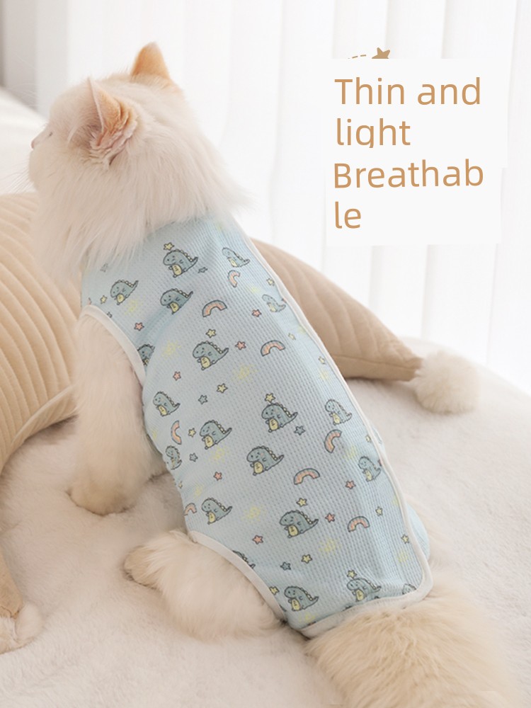 Cat Sterilization Clothing Female Cat Summer Thin Weaning Surgical Gown All Year Round Kitten Pet Cat Post-Operation Protective Clothing