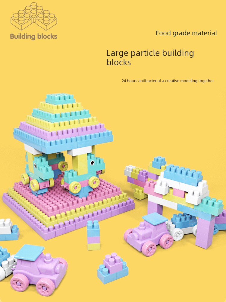 Kids Large Particle Building Blocks Toys Kindergarten Boys and Girls Baby 3-6 Years Old Plastic Assemble Set Early Education Educational Toys