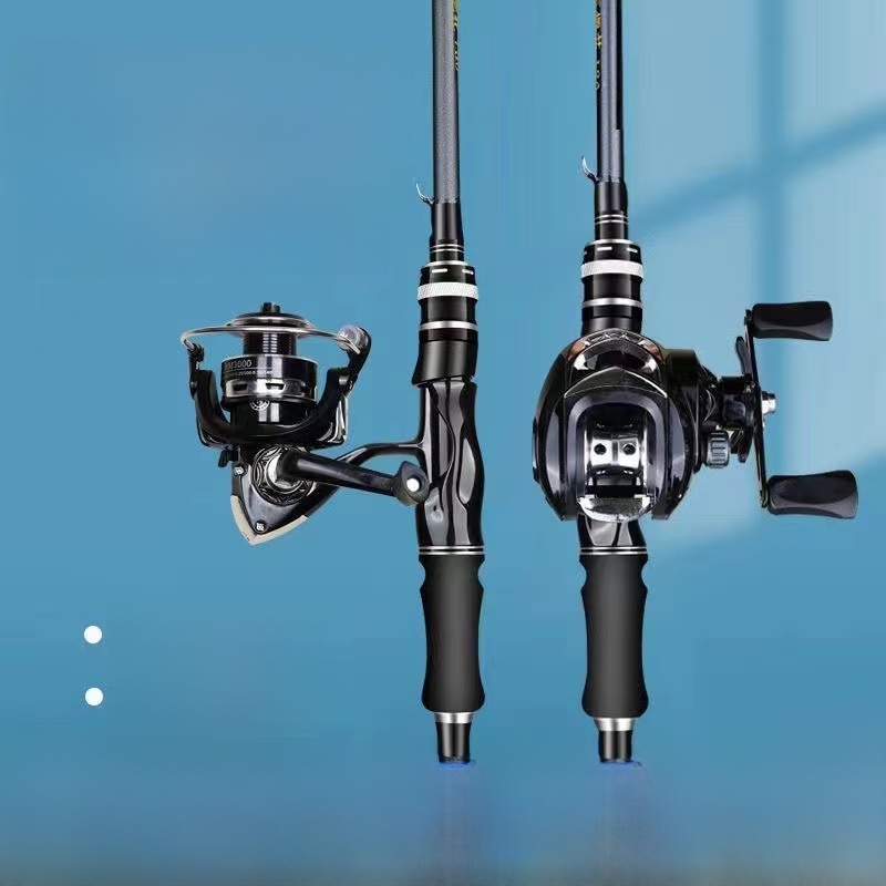 Tossing Novice Spinning Reel a Set of Streams Lure Rod