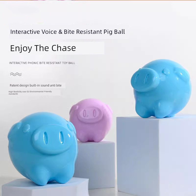 Hippie Dog Toy Luminous Sound Pig Bite-Resistant Molar Self-Hi Relieving Boredom Consume Physical Strength Handy Gadget Small Size Dogs Toy