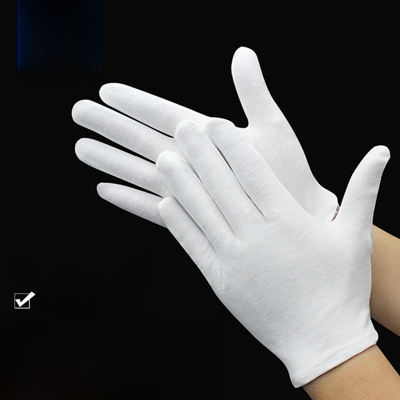 Homework Crafts Thin Etiquette Sweat-Absorbent Cotton Gloves