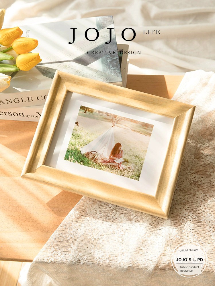 Jojo's L. Pd. Mr. Grocery. Photo Frame Wooden Picture Frame Frame Solid Wood Table Desktop Decoration | Mong Kok