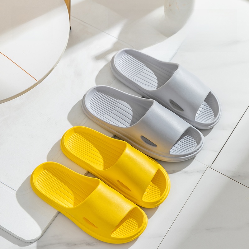 Women's Slip-on Slippers Summer Home Bathroom Bath Non-Slip Couple Thick Sole Home Men Sandals Summer Outwear
