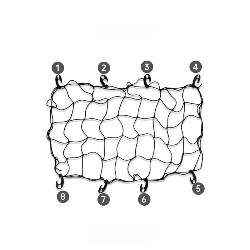 Outdoor Camp Car Drawstring Net Pocket Camping Cart Fixed Net Trolley Rope Sundries Net Bag Trailer Strap