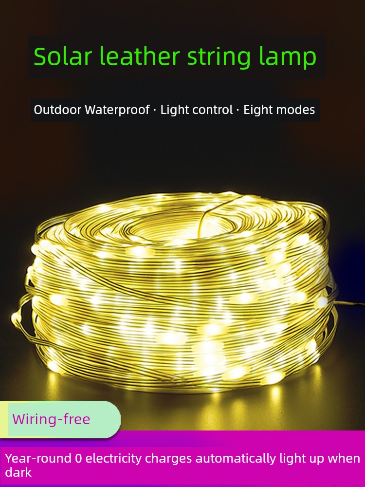 Solar Outdoor Small Colored Lights Flashing Light String Light Led Waterproof Tree Light Neon Light Balcony Courtyard Atmosphere Decorative Light