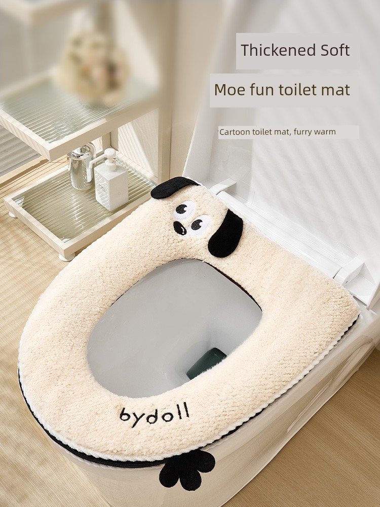 Autumn and Winter Toilet Seat For Home Toilet Seat Cover Washer Toilet Toilet Seat Cover 2024 New Arrival Waterproof Mat Fleece-lined