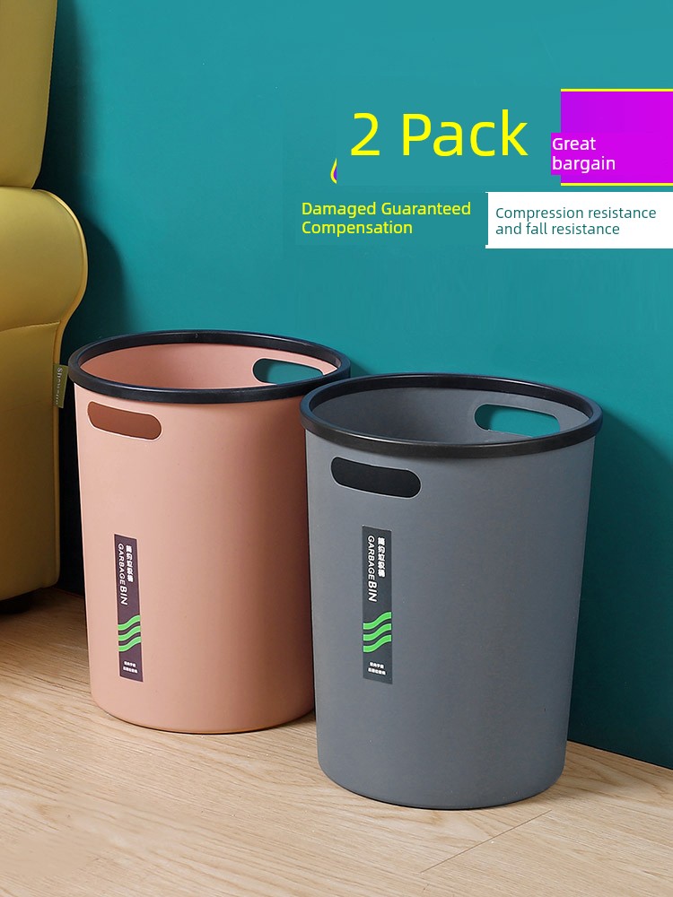 Trash Can For Home Living Room Creative Kitchen and Toilet Bathroom Large Chopsticks Bucket Office and Dormitory Bedroom Wastebasket
